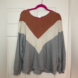 Color Block Sweater Top